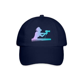 Friseurin - Baseballkappe - Blau/Blau - Vorne