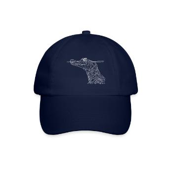 Krokodil Weiß - Baseballkappe - Blau/Blau - Vorne