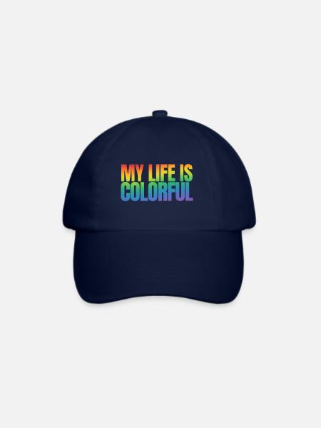 My Life Is Colorful - Baseballkappe - Blau/Blau