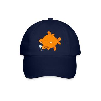 goldfisch raucht - Baseballkappe - Blau/Blau - Vorne