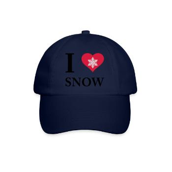 i love snow - Baseballkappe - Blau/Blau - Vorne