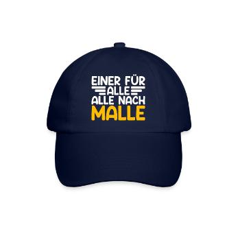 Malle Spruch Mallorca Party Geschenk - Baseballkappe - Blau/Blau - Vorne