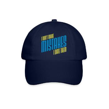 Date Mistakes Zitat Logo - Baseballkappe - Blau/Blau - Vorne