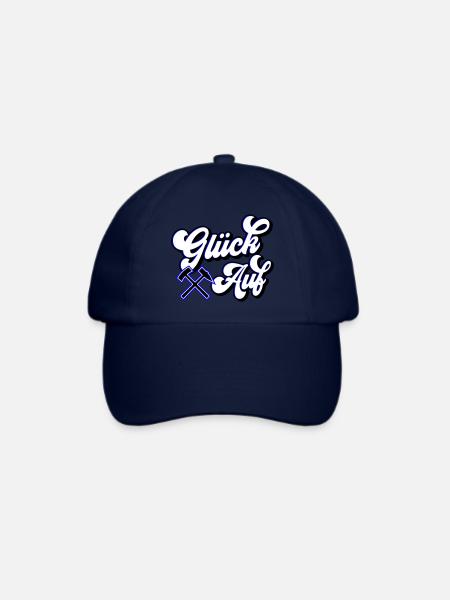 Glück auf Hammer und Schägel | Farben änderbar - Baseballkappe - Blau/Blau