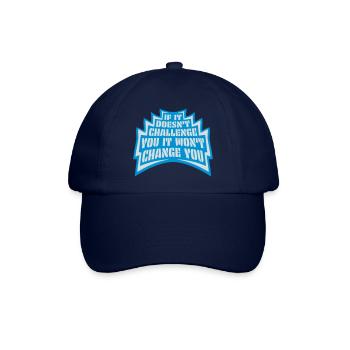 Workout Fitness Motivation Zitat - Baseballkappe - Blau/Blau - Vorne