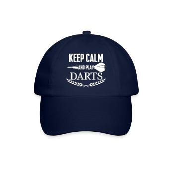 Keep Calm and play Darts T-Shirt - Baseballkappe - Blau/Blau - Vorne