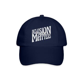 inclusion matters Logo Zitat - Baseballkappe - Blau/Blau - Vorne