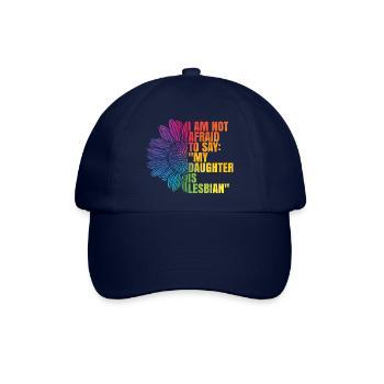 Meine Tochter ist lesbisch - Baseballkappe - Blau/Blau - Vorne