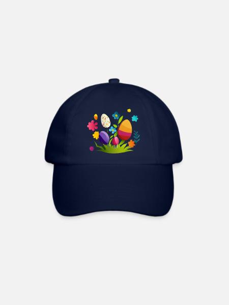 Süßes Design Babyei Für Ostern Und Frühling - Baseballkappe - Blau/Blau