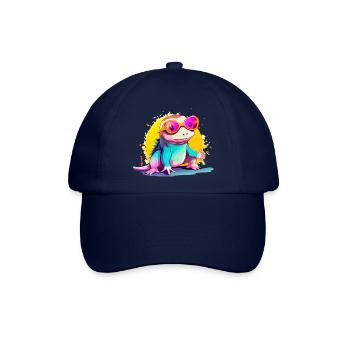 Mino, der axolotl mit der Brille - Baseballkappe - Blau/Blau - Vorne