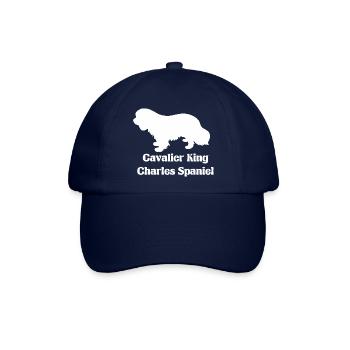 Cavalier King Charles Spaniel Silhouette - Baseballkappe - Blau/Blau - Vorne