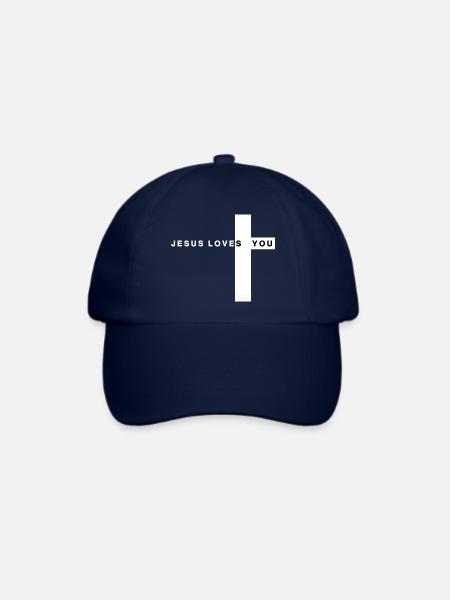 Jesus loves you - Jesus liebt dich T-Shirt - Baseballkappe - Blau/Blau