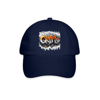 crypto, grafitti text 3D - Baseballkappe - Blau/Blau - Vorne