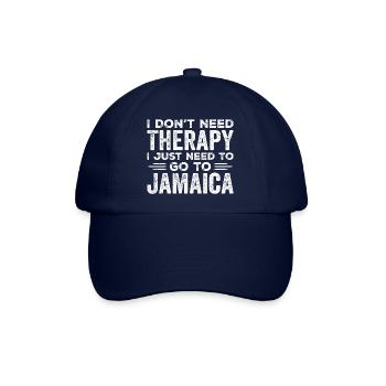 Ich brauche keine Therapie, ich muss nur nach Jamaika gehen - Baseballkappe - Blau/Blau - Vorne