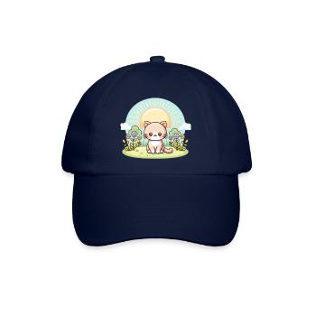 süße Katze - Baseballkappe - Blau/Blau - Vorne
