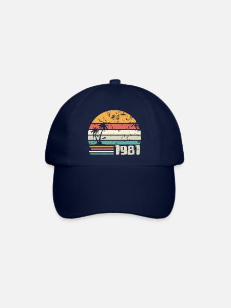 1981 Geburtstagsgeschenk - Made in 1981 Retro 1981 - Baseballkappe - Blau/Blau