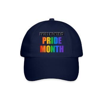 Jeder Monat ist Pride Month - Baseballkappe - Blau/Blau - Vorne