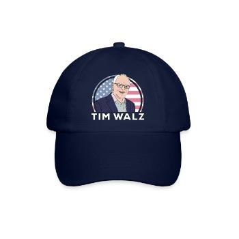 Politik Tim Walz - Baseballkappe - Blau/Blau - Vorne