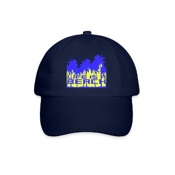 Life is a Beach Palmen Leben ist ein Strand Spruch - Baseballkappe - Blau/Blau - Vorne