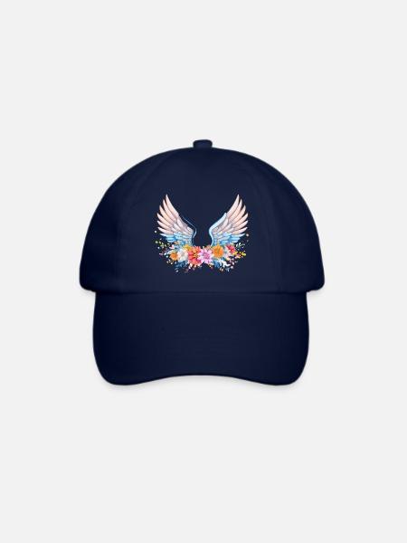 angelwings,engelsflügel,graffiti,bunt,blumen - Baseballkappe - Blau/Blau