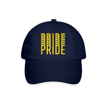 Pride Yellow Text Muster - Baseballkappe - Blau/Blau - Vorne