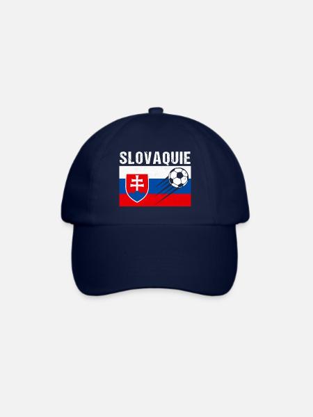 Slowakei Flagge Slowakisches Fußball Geschenk - Baseballkappe - Blau/Blau