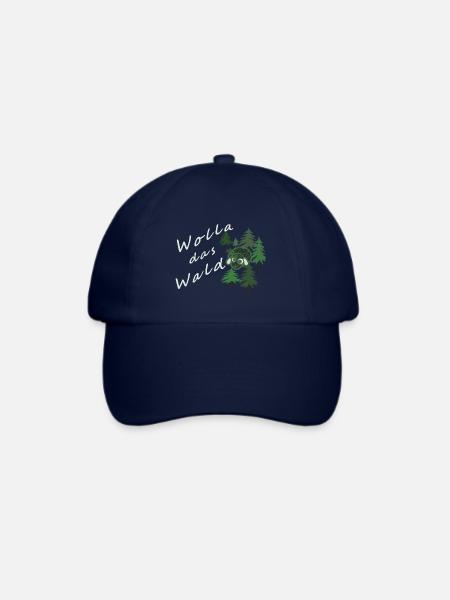 Wolla das Waldschaf - für dunkle Farben - Baseballkappe - Blau/Blau