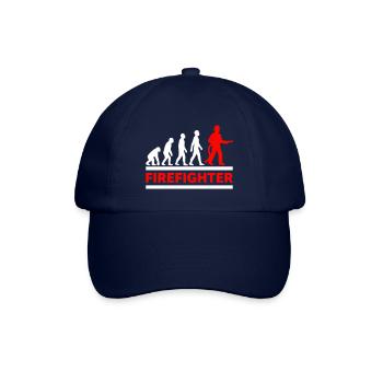 Evolution Feuerwehrmann Held Cooles Geschenk - Baseballkappe - Blau/Blau - Vorne