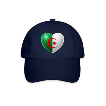 Herz (Algerien / Algeria) - Baseballkappe - Blau/Blau - Vorne