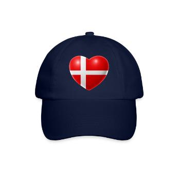 Herz (Dänemark / Danmark) - Baseballkappe - Blau/Blau - Vorne