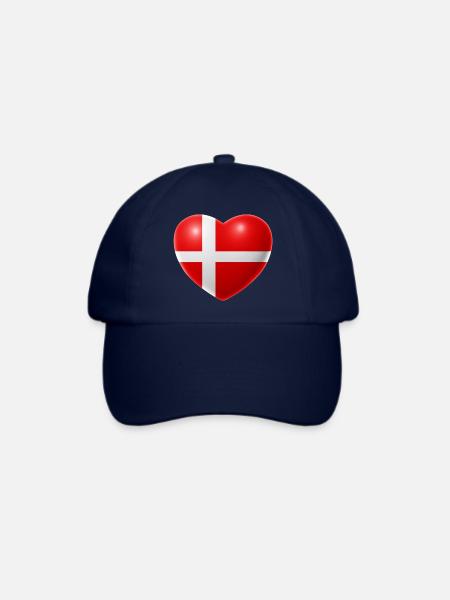 Herz (Dänemark / Danmark) - Baseballkappe - Blau/Blau