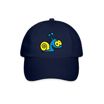 lustige Schnecke - 3 - Baseballkappe - Blau/Blau - Vorne