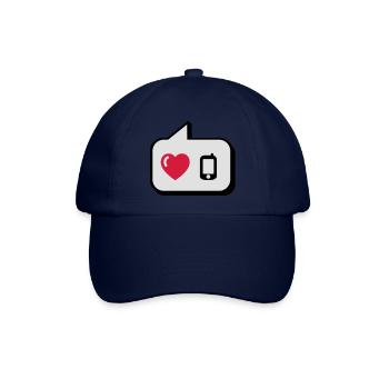Sprechblase i love telefonieren - Baseballkappe - Blau/Blau - Vorne