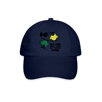 60. Geburtstag - Eulen - jetzt geht's rund - Baseballkappe - Blau/Blau - Vorne