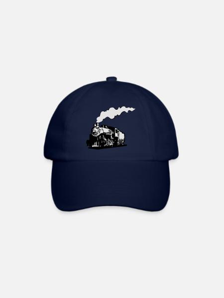 dampflok eisenbahn lokomotive romantik - Baseballkappe - Blau/Blau