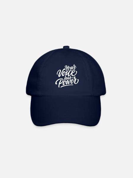 Your voice has power / Cooler Spruch - Baseballkappe - Blau/Blau