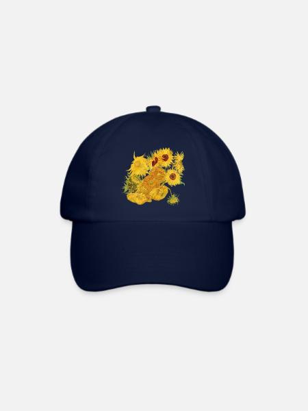 Vincent van Gogh Sonnenblumen Sunflowers Art Kunst - Baseballkappe - Blau/Blau