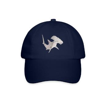 Großer Hammerhai, Hai, Haifisch - Baseballkappe - Blau/Blau - Vorne