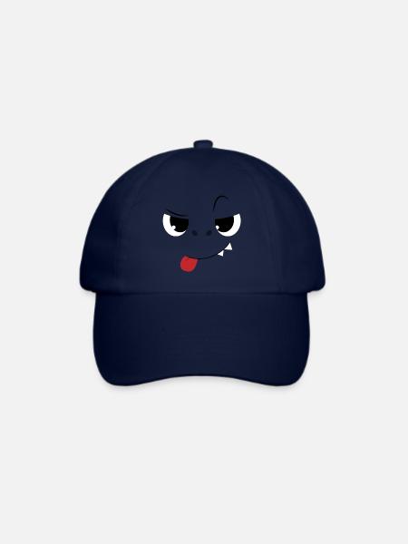 Süßes Monster Gesicht Kreatur Zähne Kind & Kinder - Baseballkappe - Blau/Blau
