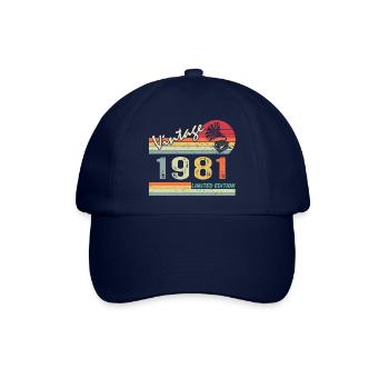 Vintage Grammophon 41. Geburtstag 1981 41 Jahre alt - Baseballkappe - Blau/Blau - Vorne