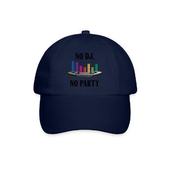 No DJ No Party Computer DJ Djane Mix - Baseballkappe - Blau/Blau - Vorne