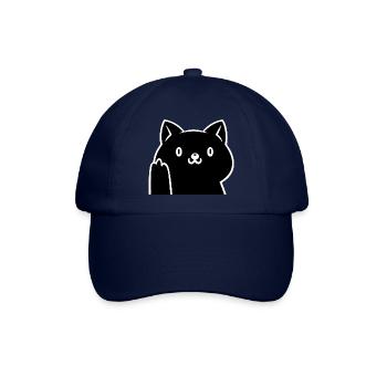 Entzückende schwarze Katze - Baseballkappe - Blau/Blau - Vorne