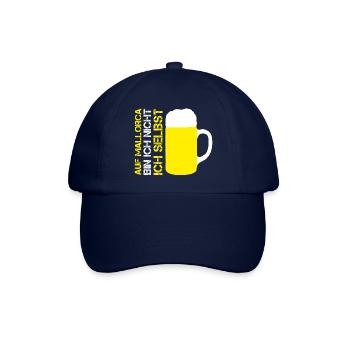 Lustiges AUF MALLORCA BIN ICH NICHT ICH SELBST 23 - Baseballkappe - Blau/Blau - Vorne