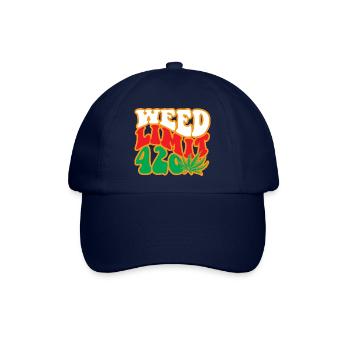 Cannabis Marihuana Weed Kiffen - Baseballkappe - Blau/Blau - Vorne