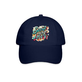 Jetzt schwitzen, später bereuen - Baseballkappe - Blau/Blau - Vorne
