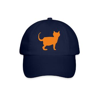 katze orange - Baseballkappe - Blau/Blau - Vorne
