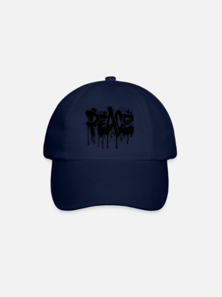 Peace Graffiti - Baseballkappe - Blau/Blau