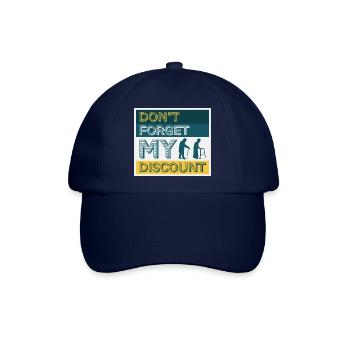 Vergiss nicht meinen Rabatt lustig sarkastisch Senior - Baseballkappe - Blau/Blau - Vorne