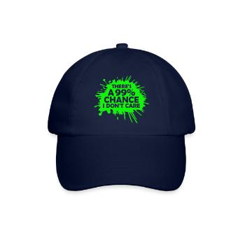 Es gibt eine 99-prozentige Chance, dass es mir egal ist, lustig - Baseballkappe - Blau/Blau - Vorne