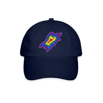 Papercut style Rainbow flag - Baseballkappe - Blau/Blau - Vorne